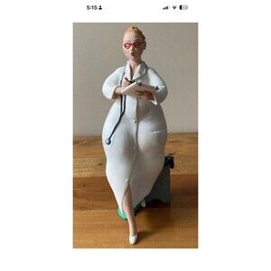 Emilio Casarotto 'Chubby Models' Nurse/Doctor Made in Italy, 10" NUMBERED “49”